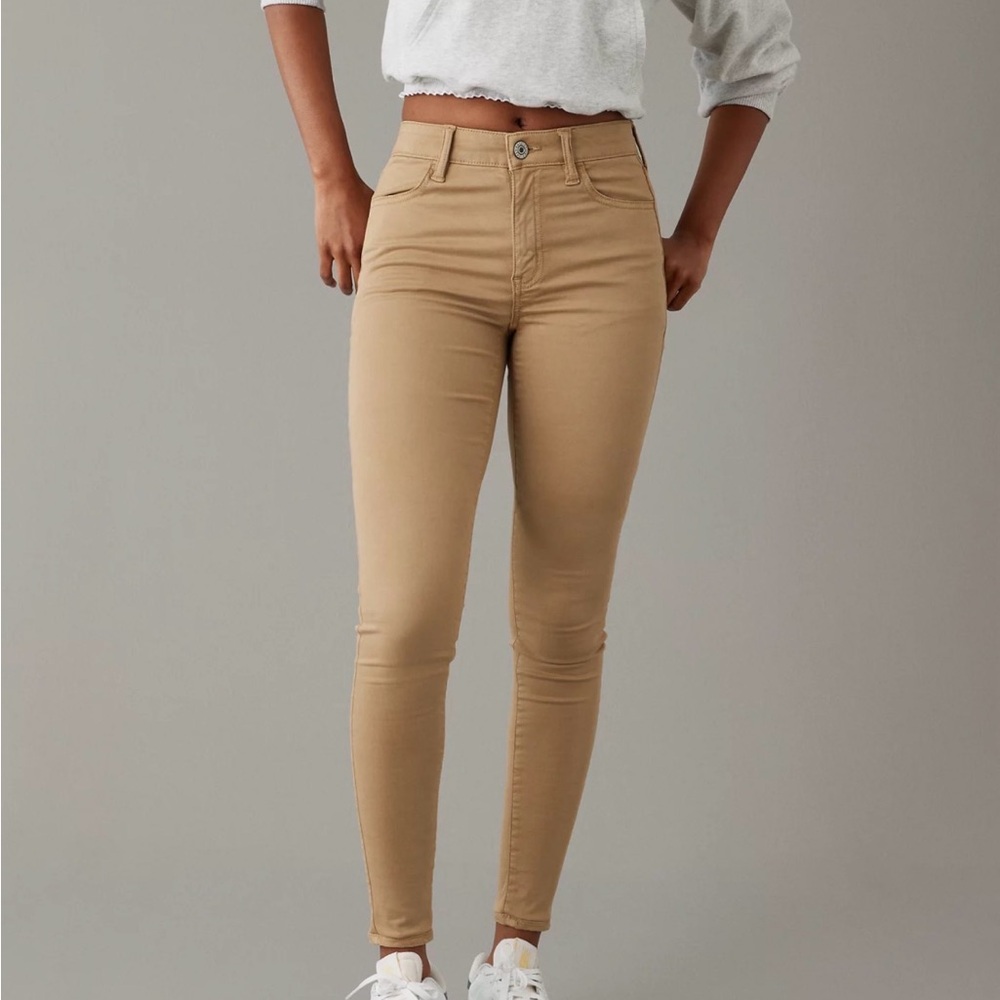 American Eagle Khaki Skinny Jeggings